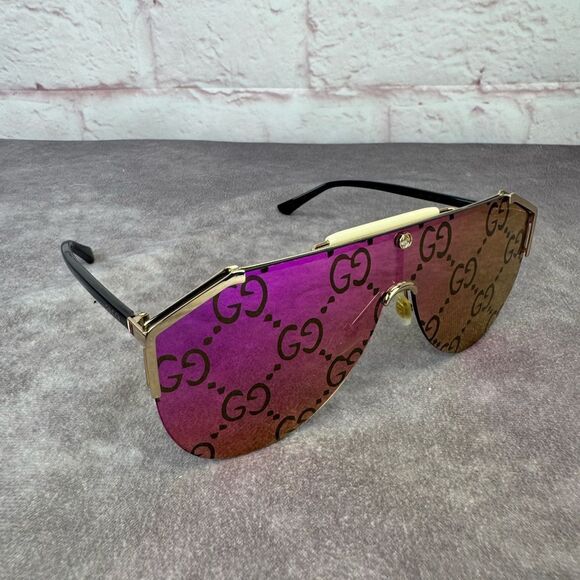 Gucci Women's 63mm Pilot Logo Gradient Sunglasses - Pink GG0584s - Picture 1 of 15